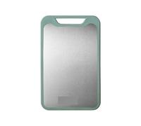 Tabla Cortar Cocina 1pc Cutting Board Two Sides Of Stainless Steel And Plastic Dual-purpose Multifunctional Cut Vegetables And Meat Chopping Boar(Green,L)