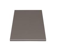 Tabla de acero inoxidable AISI 304, 40 x 56 cm, grosor 1,5 mm, rectangular, para masas y preparación de alimentos, con alfombrilla antideslizante y borde frontal de 2 cm