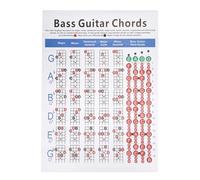 Tabla de Acordes de Guitarra, Tabla de Acordes de bajo de 4 Cuerdas, Accesorios para Instrumentos Musicales para Práctica de Dedos para Principiantes