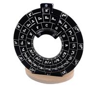 Tabla de acordes: guía de acordes de guitarra, herramienta de aprendizaje de teoría musical | Herramienta de acordes circulares, aquelarre de quintas con soporte, guía educativa práctica para músicos,