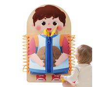 Tabla de actividades Habilidades básicas para la vida: aprender a cremallera, encaje, hebilla | Juguete de madera educativa para guardería, juego de automóviles, jardín de infantes, viajes, hogar, her