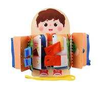 Tabla de actividades,tablero de juego de habilidades básicas | Juguete de madera portátil con cordones de cremallera y hebilla para guardería preescolar hogar coche viaje