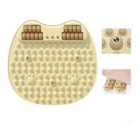 Tabla de acupresión TPE con elemento rodante integrado para apoyar la fuerza del pie, la flexibilidad y la conexión mente-cuerpo durante el uso (beige)