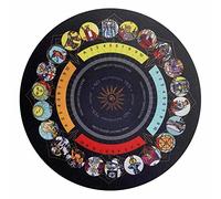 Tabla de adivinación - Mantel para cartas del tarot, base de tabla de adivinación del tarot, tabla metafísica, tabla de péndulo de brujas para curación espiritual, meditación, goma, 8,66 pulgadas