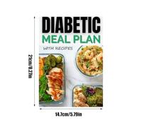 Tabla de alimentos bajos en azúcar para diabéticos - Guía de nutrición laminada para alimentación saludable y planificación médica, póster de referencia rápida para aperitivos bajos en carbohidratos y