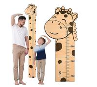 Tabla de altura de pared - Gráficos de crecimiento de altura | Regla de pared de madera para bebés, niñas, niños, dormitorio, guardería, escuela, medición, estatura, animal, medición de dibujos
