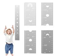 Tabla de altura para niños, regla de pared, tabla de crecimiento de piezas de , tabla de altura de pared, tabla de crecimiento de espejo con calcomanías para niños