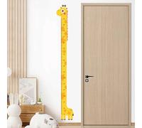 Tabla de altura para niños, regla de tabla de crecimiento del bebé, dispositivo de medición de alturas de madera, diseño de jirafa, medición precisa, para decoración de pared de dormitorio de niños y