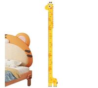 Tabla de altura, regla de crecimiento para niños, 76.38 x 11.81 pulgadas, tabla de medición de animales pequeños, decoración de pared de guardería, herramienta de seguimiento de grabación para