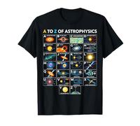 Tabla de Aprendizaje de Conceptos de Ciencia Espacial de astrofísica de la A a la Z Camiseta