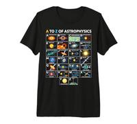 Tabla de Aprendizaje de Conceptos de Ciencia Espacial de astrofísica de la A a la Z Camiseta Premium