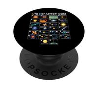 Tabla de Aprendizaje de Conceptos de Ciencia Espacial de astrofísica de la A a la Z PopSockets PopGrip Adhesivo