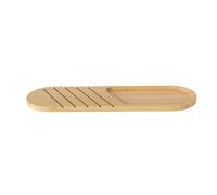 Tabla de baguette de bambú Pebbly - 50 x 15 x 1,5 cm - Diseño elegante para cocina, fácil agarre, tabla funcional para cortar y servir