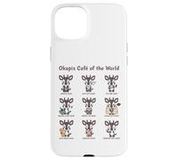 Tabla de Baristas de té batido Okapi Cafe Giraffe para Amantes del café Carcasa para iPhone 15 Plus