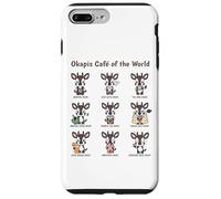 Tabla de Baristas de té batido Okapi Cafe Giraffe para Amantes del café Carcasa para iPhone 7 Plus/8 Plus