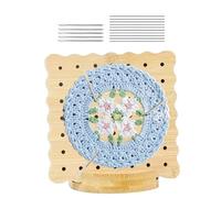 Tabla de bloqueo de tejer, juego organizador de pinzas de ganchillo, marco de madera, soporte de equilibrio de soporte de , estilo funcional de herramientas, suministros para abuela, madre, hija