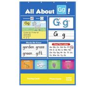 Tabla de bolsillo de aprendizaje del alfabeto, gráfico de pared para el aula con tarjetas flash ABC, herramienta de rastreo y reconocimiento de letras para niños pequeños de 1 a 3 años, imprescindible