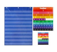 Tabla de bolsillo para aula, tarjetas de bolsillo para profesores con fracción decimal, tablero de matemáticas con tabla de aprendizaje, herramienta para profesores escolares para una enseñanza