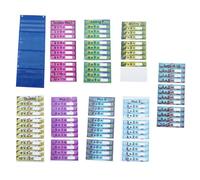Tabla de bolsillo para colgar matemáticas, 50 tarjetas (48 colores + 2 para niños, escuela, hogar, aprendizaje, organizador de archivos, carpeta, conteo, tabla de bolsillo para niños, aprendizaje