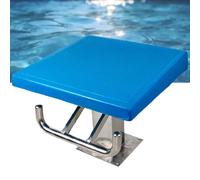 Tabla de buceo para piscina, plataforma de inicio de acero inoxidable con inclinación de 15°, superficie antideslizante, capacidad de 400 libras, para piscinas de competición de natación