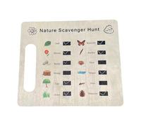 Tabla de búsqueda del tesoro natural de madera, tabla de búsqueda del tesoro natural - Tabla de caza natural de madera | Encuentra y busca juegos de camping, juegos de fiesta, juguetes al aire libre