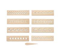 Tabla de calco de madera para aprender habilidades de escritura a mano para el hogar y la escuela, patrones geométricos