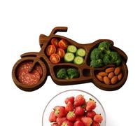 Tabla De Charcutería: Bandeja Decorativa De Madera Para Queso, Forma Única De Excavadora De Tractor De Motocicleta, Material Duradero De Calidad Alimentaria | Plato Para Servir Frutas Para Decoración