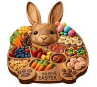 Tabla de charcutería de Madera con Compartimentos, for refrigerios y Aperitivos navideños, for Queso, Carnes y Salsas(A(1pcs))