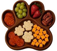 Tabla de charcutería de Madera con Compartimentos, for refrigerios y Aperitivos navideños, for Queso, Carnes y Salsas(C(1pcs))
