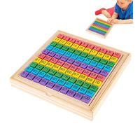 Tabla de cientos de madera, de números preescolares, tabla de secuencia numérica, juego de 1 a 100 números, juego de aprendizaje de matemáticas, juego de conteo de educación preescolar