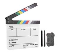 Tabla de claqueta de acrílico colorida con borrado en seco, corte de director, película de acción, aplausos hechos a mano