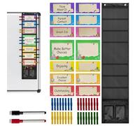 Tabla de clips de comportamiento, 49 piezas, tabla de bolsillo de trabajo de clase educativa de doble cara, tablas de comportamiento en el aula, tablas de gestión de aula reutilizables