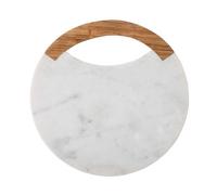 Tabla De Cocina Bloomingville DANIELA Blanco De Mármol Con Mango De Madera 30 Cm