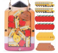 Tabla de comportamiento con recompensas para el entrenamiento para ir al baño con temática de autobús escolar Pencil B