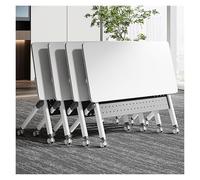 Tabla de conferencias plegable portátil con ruedas onduladas Mesa de reunión móvil moderna para el diseño superior de la oficina o el aula para un fácil almacenamiento y configuración de la tabla de