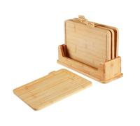 Tabla de Cortar 4 Piezas de Madera con Etiquetas para Charcutería y Carne | Tabla Grande para Cocina y Utensilios Servir Tabla de Quesos Embutidos Preparacion de Comidas Encimera Hogar