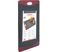Westmark Tabla para cortar, Con ranura para el jugo, Antideslizante y apta para cuchillas, Superficie de corte: 44,5 x 30 x 1 cm, Aspecto de granito, Plástico, Antracita/rojo, 6217224G