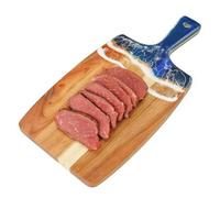 Tabla de cortar,Bandeja de Doble Cara de Madera y Resina para Preparación de Alimentos | Tablas de Cortar de Madera para Cocina con Diseño de Playa - para Fruta Verdura Hogar Boda Queso Apartamento Pi