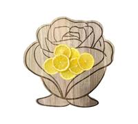 Tabla de cortar, bandeja de madera para servir, tabla de cortar queso, bandeja de embutidos de 12.6 x 12.6 pulgadas para carne, pan, verduras, herramienta de cocina duradera, elegante preparación de