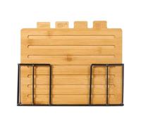 Tabla de cortar carne, juego de 4 piezas de madera para preparar comidas, tablas de cortar de madera duraderas, bandeja de rebanar reversible, bloques de preparación de alimentos de madera maciza para