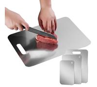 Tabla de cortar Cocina - Tablero de doble cara de acero inoxidable de 30 cm, superficie antideslizante para la preparación de alimentos, herramienta de corte duradera en el mostrador, hoja de corte de