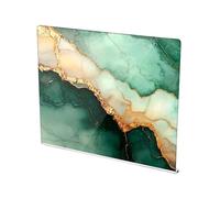 Tabla de cortar con borde antideslizante, de acrílico transparente, para encimera, uso doméstico, esmeralda y burdeos, mármol dorado