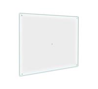 Tabla de cortar de 1 pieza, 60 x 52, transparente, protección contra salpicaduras, placa de vitrocerámica, protección de vitrocerámica, protección de vitrocerámica, vidrio de seguridad, tabla de