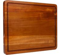 Tabla de cortar de 16.5 x 13 pulgadas, grande, reversible, con asas y ranura for jugo, carnicero de acacia extra gruesa for carne y queso