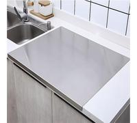 Tabla de cortar de acero inoxidable 316 de grado alimenticio, tabla de cortar grande de doble cara para cocina, bloque de carnicero protector de encimera engrosado para carne(70L x 58W cm)