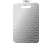 Tabla de cortar de acero inoxidable, alfombrilla de corte de doble cara apta para lavavajillas, tabla de cortar de acero resistente para carne, verduras, frutas, pasteles, preparación de alimentos