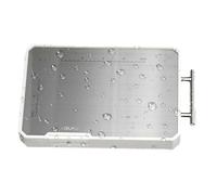 Tabla de cortar, de acero inoxidable, gran formato y antideslizante, tablas de cortar de metal para la cocina, para casa, apartamento, restaurante, camping, carne, pescado, preparación de