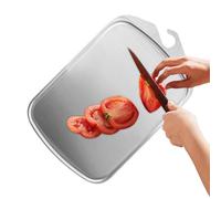 Tabla de cortar de acero inoxidable - Resistente - Resistente - Olor - Repelente de olores con un borde liso y elevado, moderna de cocina | Tabla de cortar multiusos para verduras, carne, queso, fruta