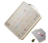 Tabla de cortar de acero inoxidable, superficie de corte reversible, accesorios de cocina resistentes a los olores para viajes, cocina al aire libre, aventuras, viajes de camping y preparación de