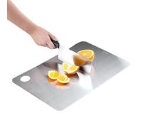 Tabla de cortar de acero inoxidable: tabla de cocina duradera, material inoxidable, superficie resistente a los arañazos, patas antideslizantes | Perfecto para carnes, verduras, frutas, preparación pr